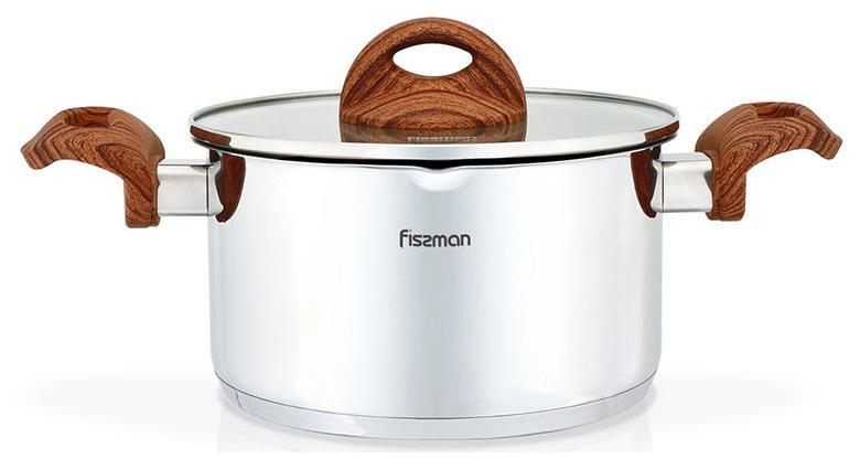 Каструля Fissman Altea 3.1л з мірною шкалою та кришкою-друшляк