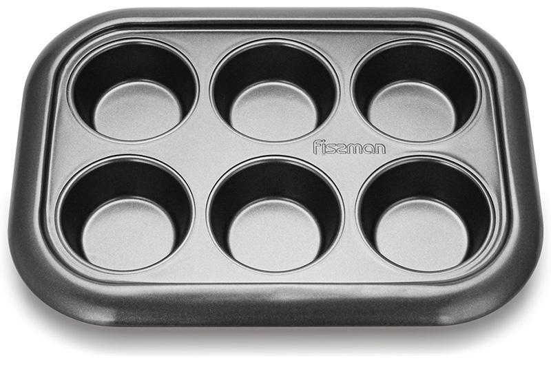 Форма для кексів і маффінів Fissman Gingerbread 29.4x21x3.5см, 6 осередків