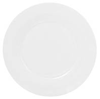 Набор 6 фарфоровых обеденных тарелок "White City" Ø25см (белый фарфор)