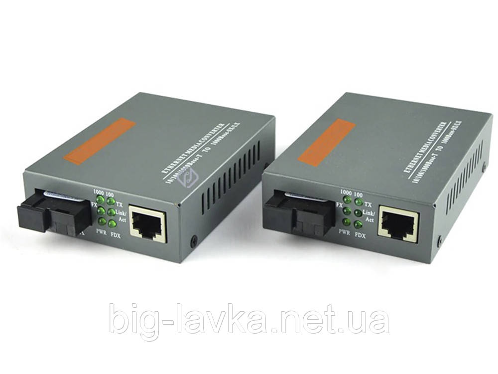 Медіаконвертер Пара HTB-GS-03 A/B 10/100/1000Mb, 20км, SC Порт Пара Чорний