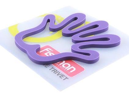 Підставка під гаряче Fissman Lilac Hand 16x17см силіконова, фото 1