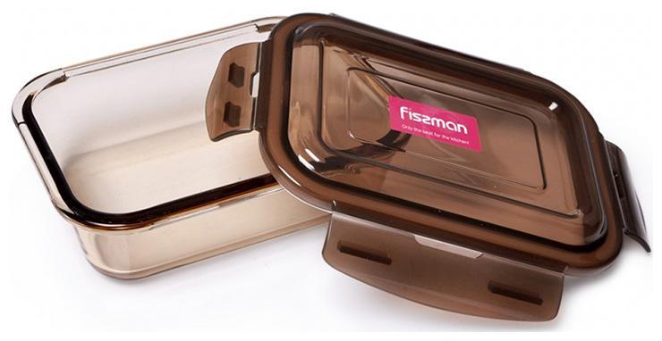 Контейнер для продуктів Fisman Luxor 1040мл скляний, 19х14х6см, фото 1