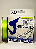 DAIWA Шнур J-Braid x4 0,07mm. 135м. Yellow