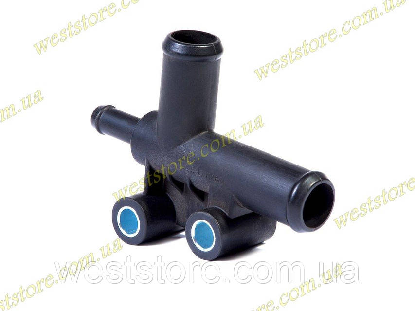 Тройник распределитель системы охлаждения Ланос Lanos 1.5 Корея