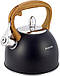 Чайник Kamille Whistling Kettle Black 2.5л з нержавіючої сталі зі свистком (чорний), фото 3