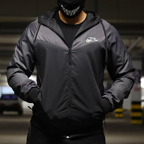 Куртка ветровка мужская Nike непромокаемая спортивная из плащевки весна ...