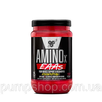 Амінокислоти BSN Amino X EAAs 375 г (25 порц.) (смак полуниці+пітайя), фото 2