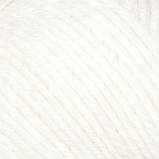 YarnArt CHARISMA (Харизма) № 501 білий (Напіввовняна пряжа, нитки для в'язання), фото 2