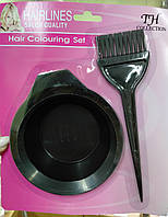 Набір ( миска + щітка пензель) для фарбування волосся 2 в 1