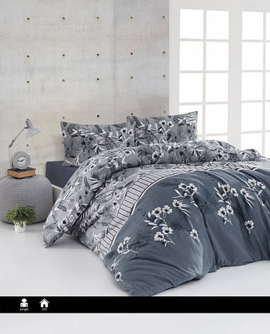 Постільна білизна First Choice Flanel — Burrell Navy Blue, фото 1