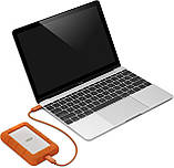 Зовнішній жорсткий диск 4 TB LaCie Rugged 2.5" USB-C orange (STFR4000800), фото 7