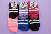 Женские средние спортивные носки Montebello, демисезонные с полоской, размер 36-39, 12 пар/уп ассорти