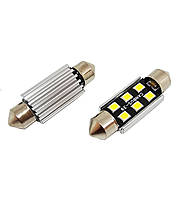 Светодиодная лампа C5W Festoon 6SMD 3030 12V 39мм с обманкой Белый