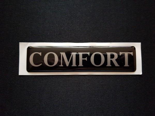 Наклейка силіконова Comfort горизонтальна чорна (l = 110 мм, h = 25 мм)