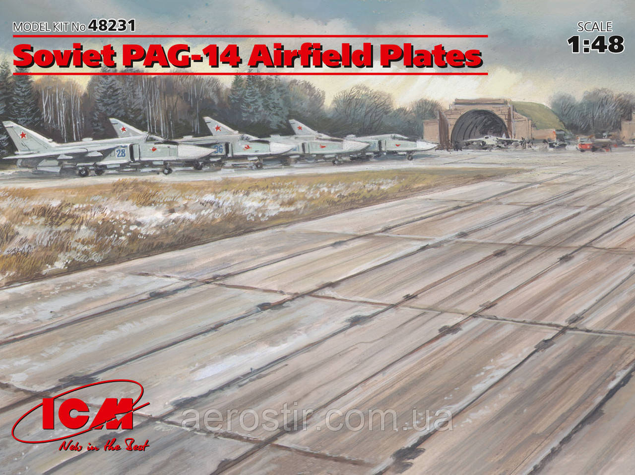 Соціанські плити аеродромного покриття ПАГ-14 1/48 ICM 48231
