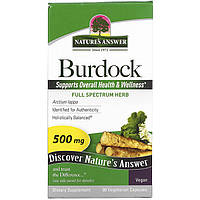 Корень лопуха Nature's Answer "Burdock" 500 мг (90 капсул)