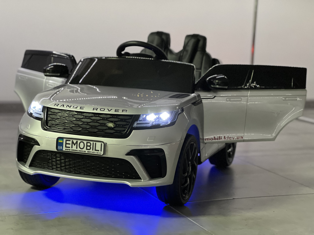 Дитячий джип Range Rover Velar АКБ 12 V 9 Ah, LED-підсвітка днища