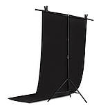 Набір стійка та 3 ПВХ фони 120 x 200 см Білий, Чорний, Сірий, фото 6