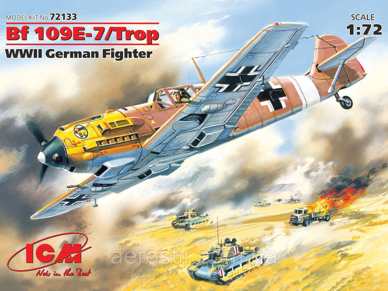 Messerchmitt Bf-109 E7/Trop 1/72 ICM 72133
