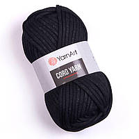 YarnArt CORD YARN (ЯрнАрт Корд Ярн) № 750 черный (Пряжа хлопок шнур для сумок и рюкзаков, нитки для вязания)