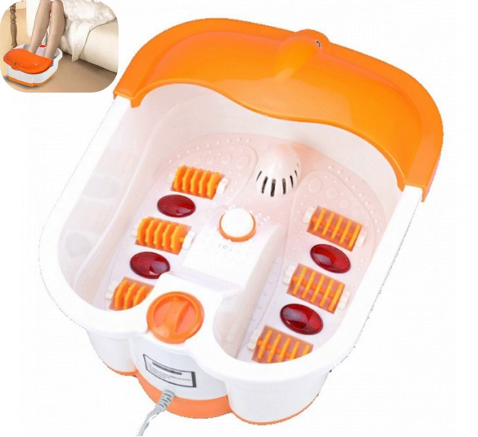 Ванночка масажер пластикова роликова для масажу ніг та педикюру Multifunction Footbath Massager Jw, фото 1