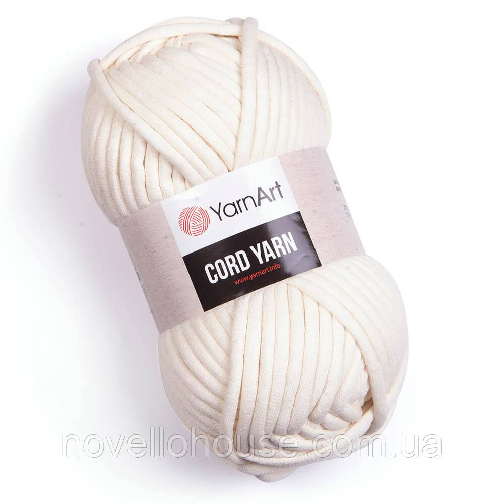 YarnArt CORD YARN (Корд Ярн) № 752 молочний (Пряжа бавовна з поліестером, нитки для в'язання)