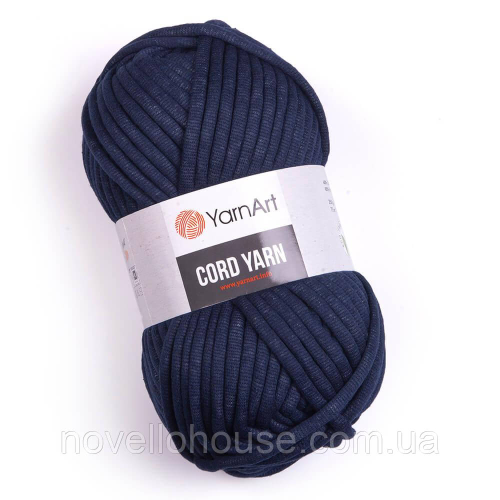 YarnArt CORD YARN (Корд Ярн) № 784 темно-синій (Пряжа бавовна з поліестером, нитки для в'язання)