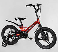 Велосипед детский магниевый 16 Corso Connect MG-16315 литые магниевые обода, дисковые тормоза, красный