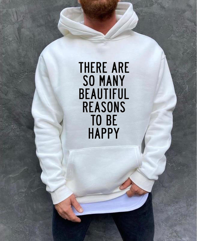 Худі чоловіче на флісі з написом, фото 1