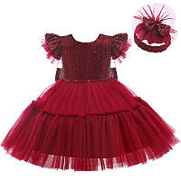 Сукня для дівчинки на свято рр 80-120 Дитяча сукня з паєтками Ошатна сукня дитяча