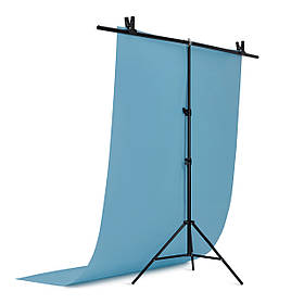 Фотофон вініловий (фон для фото предметної зйомки, блакитний 120×200 см, ПВХ)