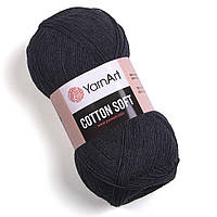 Yarnart COTTON SOFT (Котон Софт) № 28 джинс чорний (Пряжа бавовна з акрилом, нитки для в'язання)