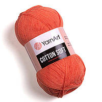 Yarnart COTTON SOFT (Коттон Софт) № 23 оранж (Пряжа хлопок с акрилом, нитки для вязания)