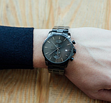 Годинник металевий металевий чорний, Якісний чоловічий годинник, фото 2