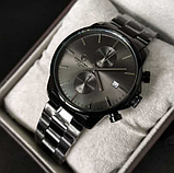 Годинник металевий металевий чорний, Якісний чоловічий годинник, фото 5