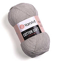 Yarnart COTTON SOFT (Коттон Софт) № 49 светло-серый (Пряжа хлопок с акрилом, нитки для вязания)