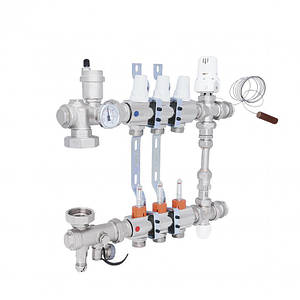 Колекторна група Icma 1" 3 контури з витратоміром №K0111