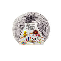 Alize COTTON GOLD HOBBY NEW (Котон Голд Хобі) № 21 сірий меланж (Пряжа бавовна, нитки для в'язання)
