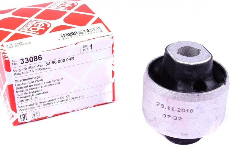 Сайлентблок переднього важеля задній Renault Fluence 09- Febi Німеччина 33086, фото 1