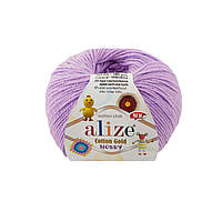 Alize COTTON GOLD HOBBY NEW (Котон Голд Хобі) № 43 бузковий (Пряжа бавовна, нитки для в'язання)