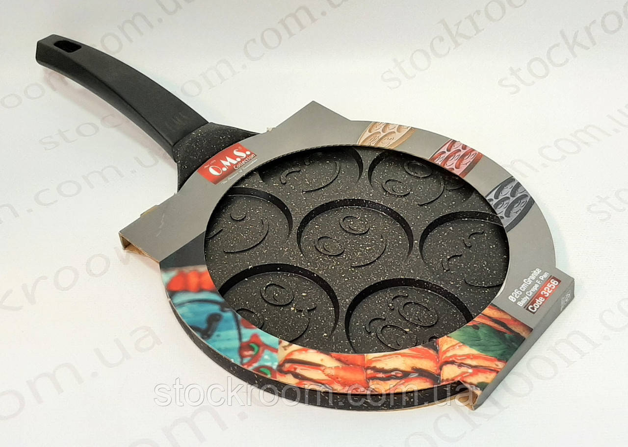 Сковорода для оладок порційна 26 см OMS 3256 black
