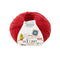 Alize COTTON GOLD HOBBY NEW (Коттон Голд Хобби) № 56 красный (Пряжа хлопок, нитки для вязания)