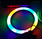 Різнобарвна кільцева селфи лампа RGB 26см MJ26, без штатива, фото 2