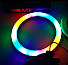 Різнобарвна кільцева селфи лампа RGB 26см MJ26, без штатива, фото 3