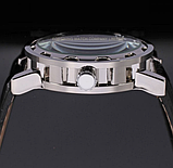 Чоловічий наручний годинник — незвичайний стильний на шкіряному ремінці, Модний чоловічий годинник, фото 7