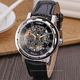 Чоловічий наручний годинник — незвичайний стильний на шкіряному ремінці, Модний чоловічий годинник, фото 10