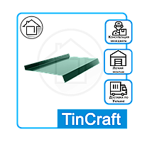Планка наружного оконного отлива из крашенной стали - Ширина 100 мм - цвет Зелёный - Длина под заказ