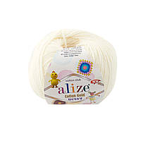 Alize COTTON GOLD HOBBY NEW (Котон Голд Хобі) № 62 молочний (Пряжа бавовна, нитки для в'язання)