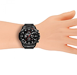 Годинник із металевим браслетом з автопідзаводом, Годинник круглий класичний, фото 3