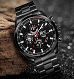 Годинник із металевим браслетом з автопідзаводом, Годинник круглий класичний, фото 9